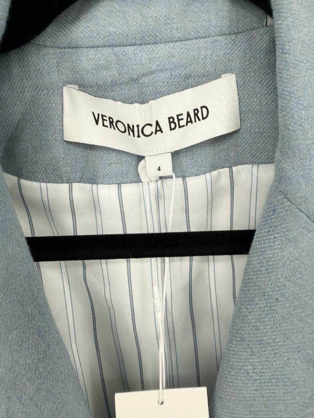 Veronica Beard Powder Blue Tailored Double-Breasted Blazer - Picture 5 of 16